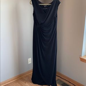 Sleeveless black dress, size 14